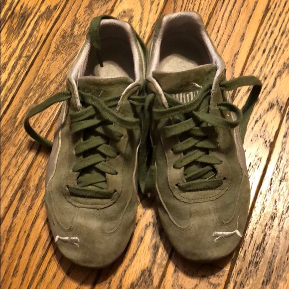 Olive Green Suede Speed Cat Sneakers 